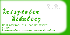 krisztofer mikulecz business card